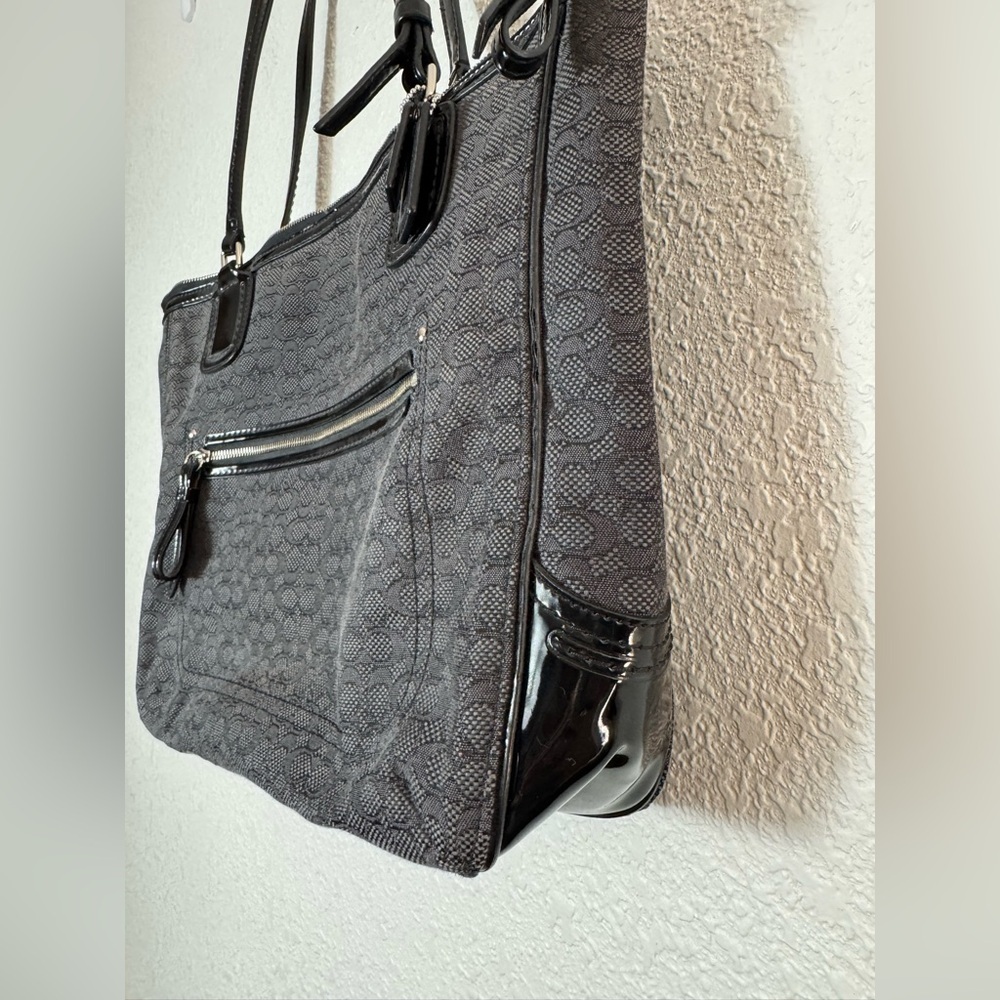 Coach Oxford logo print black monogram handbag - Picture 9 of 10